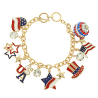 PATRIOTIC HEME CHARM TOGGLE BRACELET