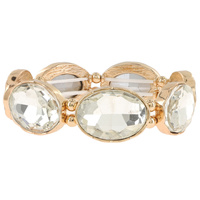 Single Line Of Large Oval Gems Stretch