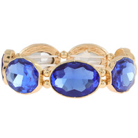 Single Line Of Large Oval Gems Stretch