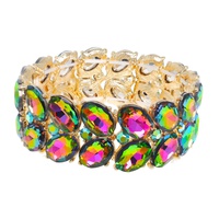 DUAL-ROW CHUNKY CRYSTAL STRETCH BRACELET