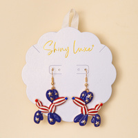 PATRIOTIC BALLOON DOG EARRINGS