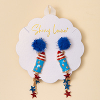 PATRIOTIC FIREWORK LINEAR EARRINGS