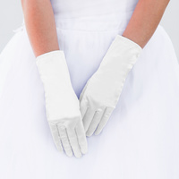 SHORT SATIN GLOVES