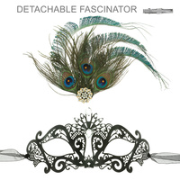 MASQUERADE MASK DETACHABLE FASCINATOR