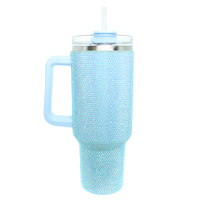 RHINESTONE ENCRUSTED STAINLESS STEEL TUMBLER