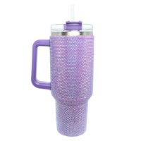 RHINESTONE ENCRUSTED STAINLESS STEEL TUMBLER