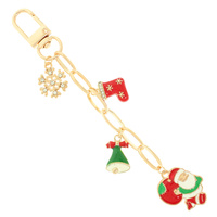 CHRISTMAS THEME BAG CHARM KEYCHAIN